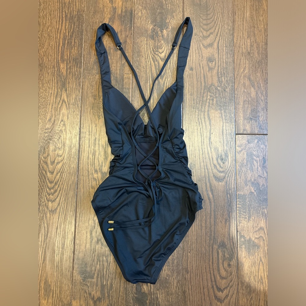 Island Goddess Soft Strap Over the Shoulder One Piece Black La Blanca Women’s 8 - Picture 4 of 5
